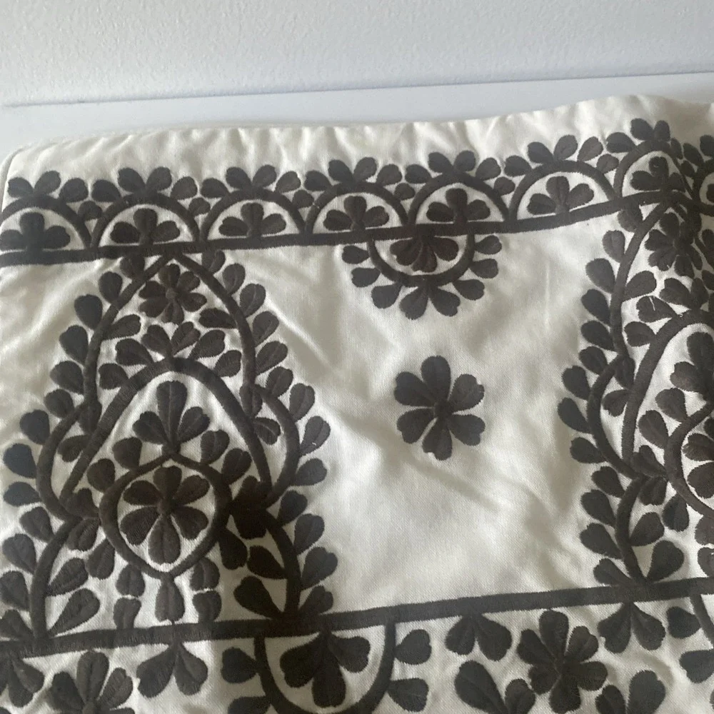 Pottery Barn Embroidered Lumbar Pillow Cover 16x26